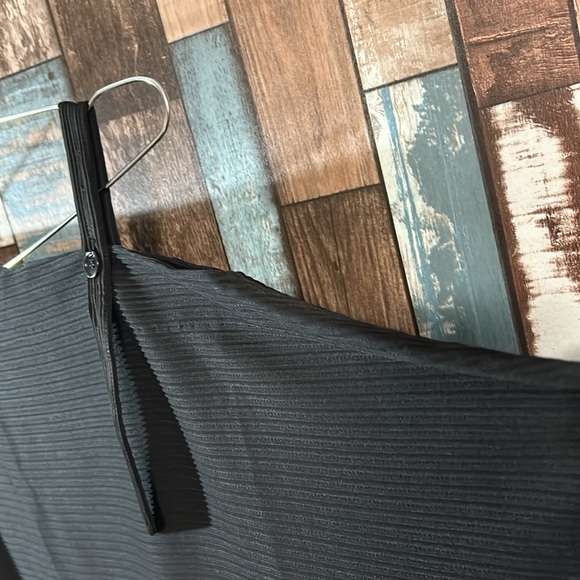 S. Deer large black one shoulder button strap fancy stretchy dress - Picture 7 of 16